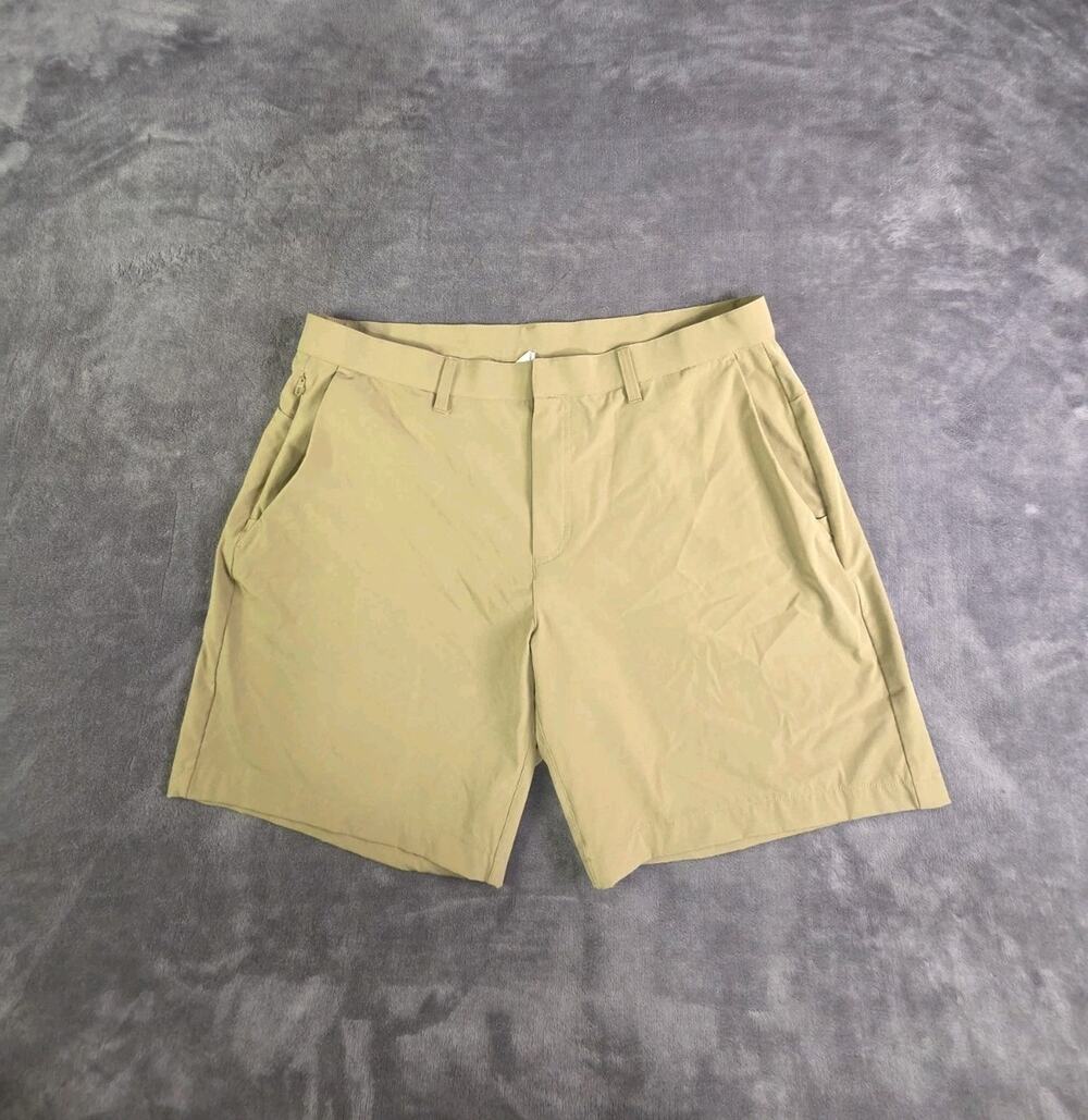 Fabletics The Only Shorts Mens Size 38 Performance Stretch Beige Golf Travel Z2